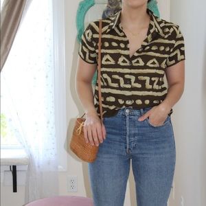Vintage Print Button Down